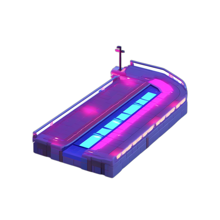 Neon Tile Road